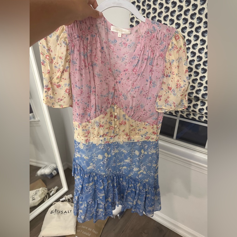 LOVESHACK FANCY BEA PATCHWORK DRESS